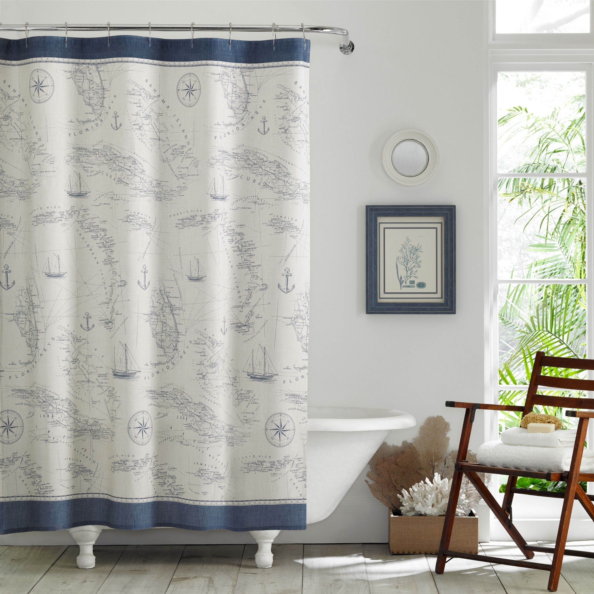 Tommy Bahama Caribbean Sea Shower Curtain - 72 in. x 72 in.