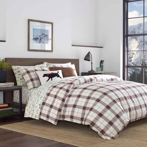 Shop Eddie Bauer Riverdale Plaid Flannel Duvet Cover Set On Sale