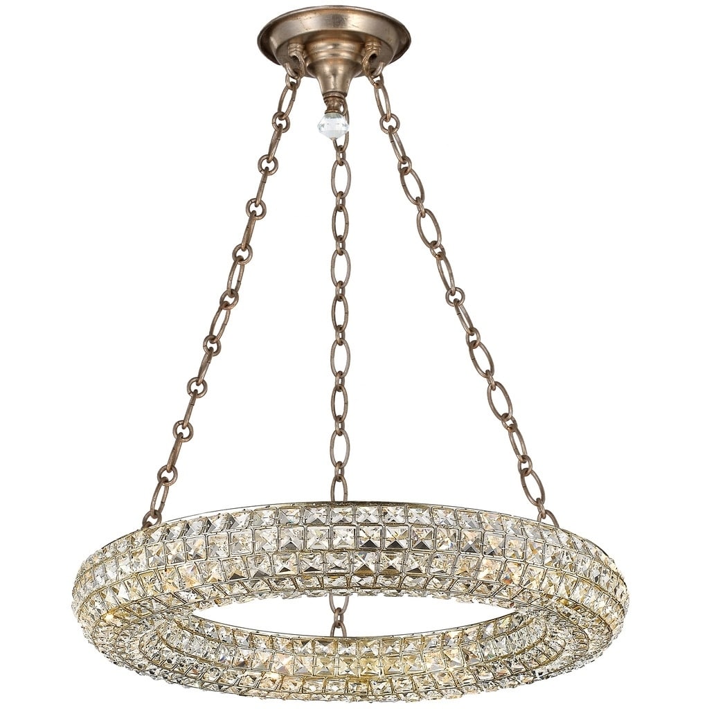 Traditional 6-light Distressed Twilight/Crystal Chandelier - Chandeliers For Bedrooms by Overstock.com