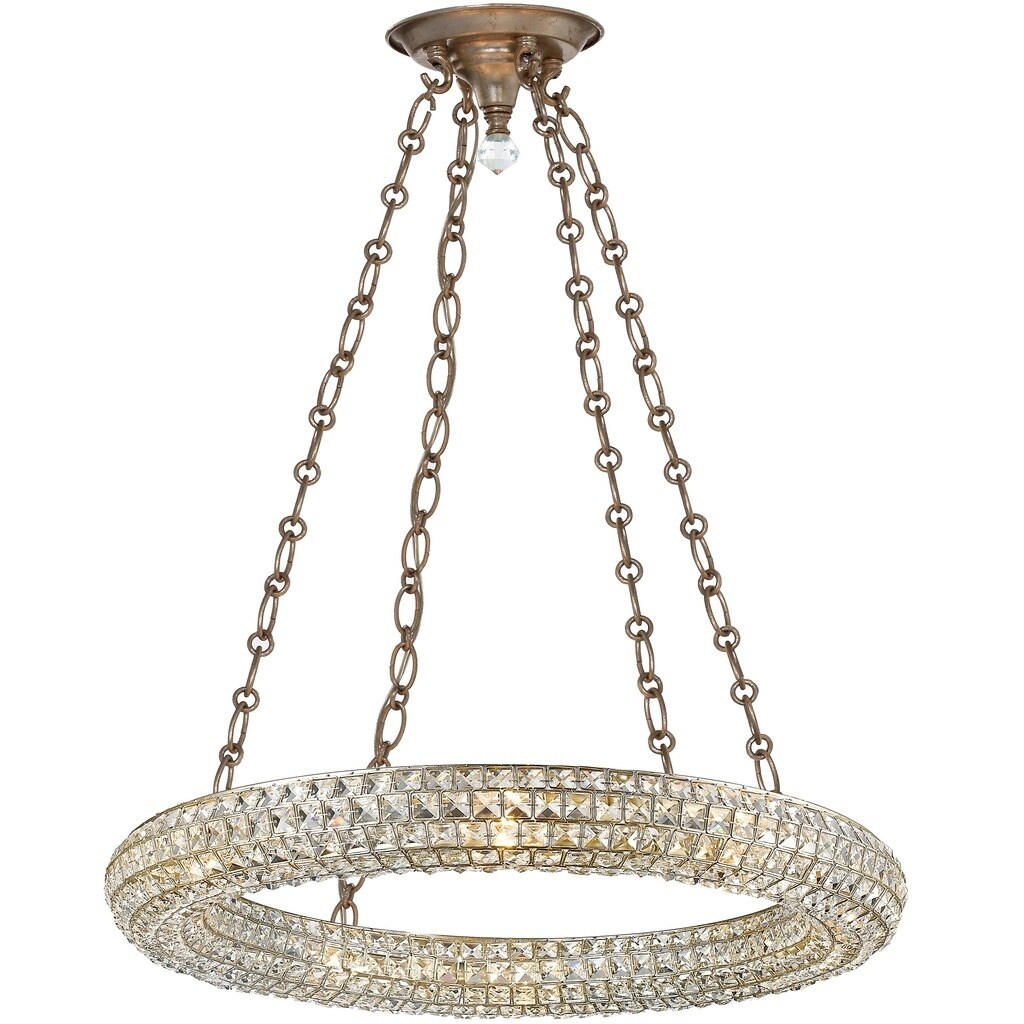 Traditional 8-light Distressed Twilight/Crystal Chandelier - Chandeliers For Bedrooms by Overstock.com