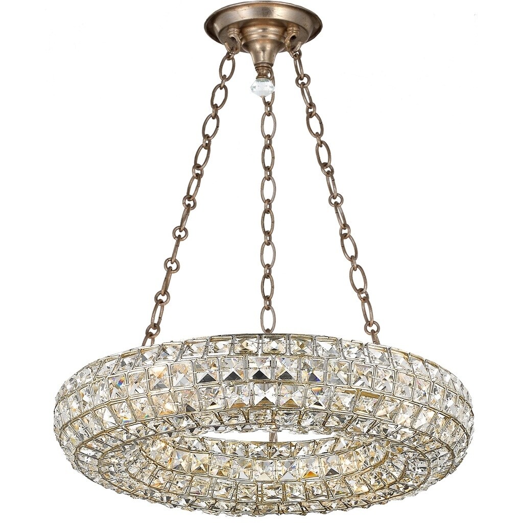 Traditional 4-light Distressed Twilight/Crystal Chandelier - distressed twilight - Chandeliers For Bedrooms by Overstock.com