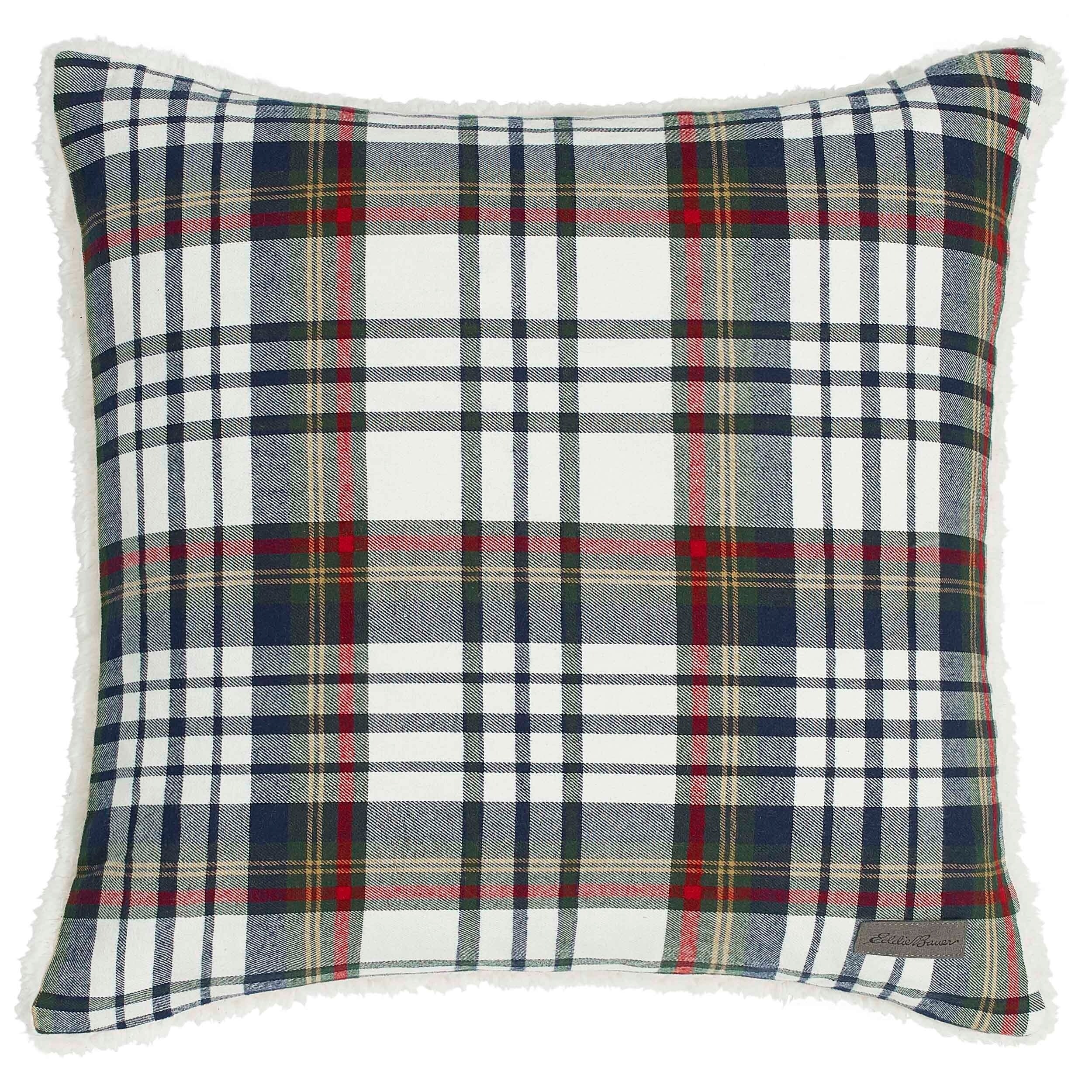 Shop Eddie Bauer Anderson Plaid Sherpa Throw Pillow Free