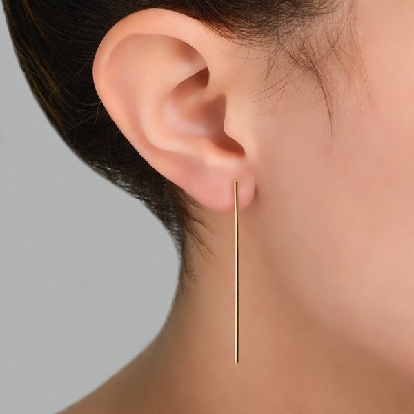 thin gold bar earrings