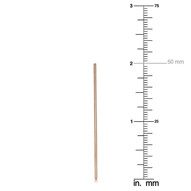 Fremada Italian 14k Gold 1.1 millimeter Thin Bar Earrings (yellow gold or rose gold)