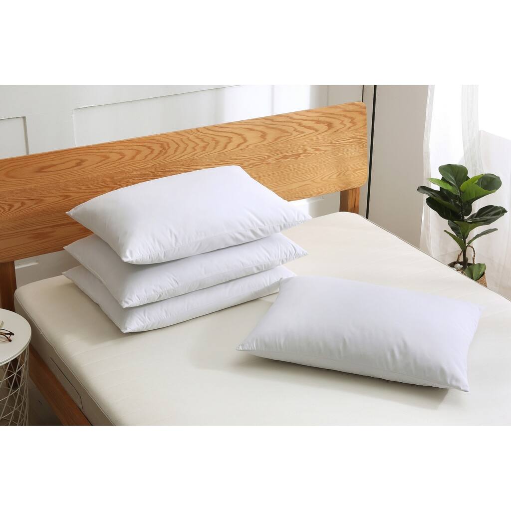 St. James Home Soft Cover Nano Feather Pillows (Set of 4) - White