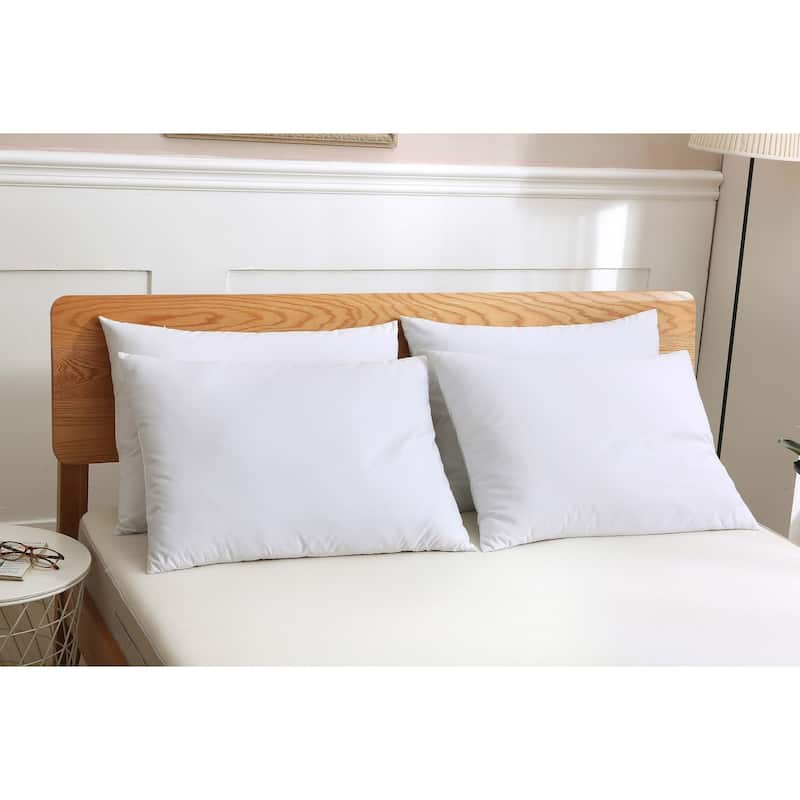 St. James Home Soft Cover Nano Feather Pillows (Set of 4) - White