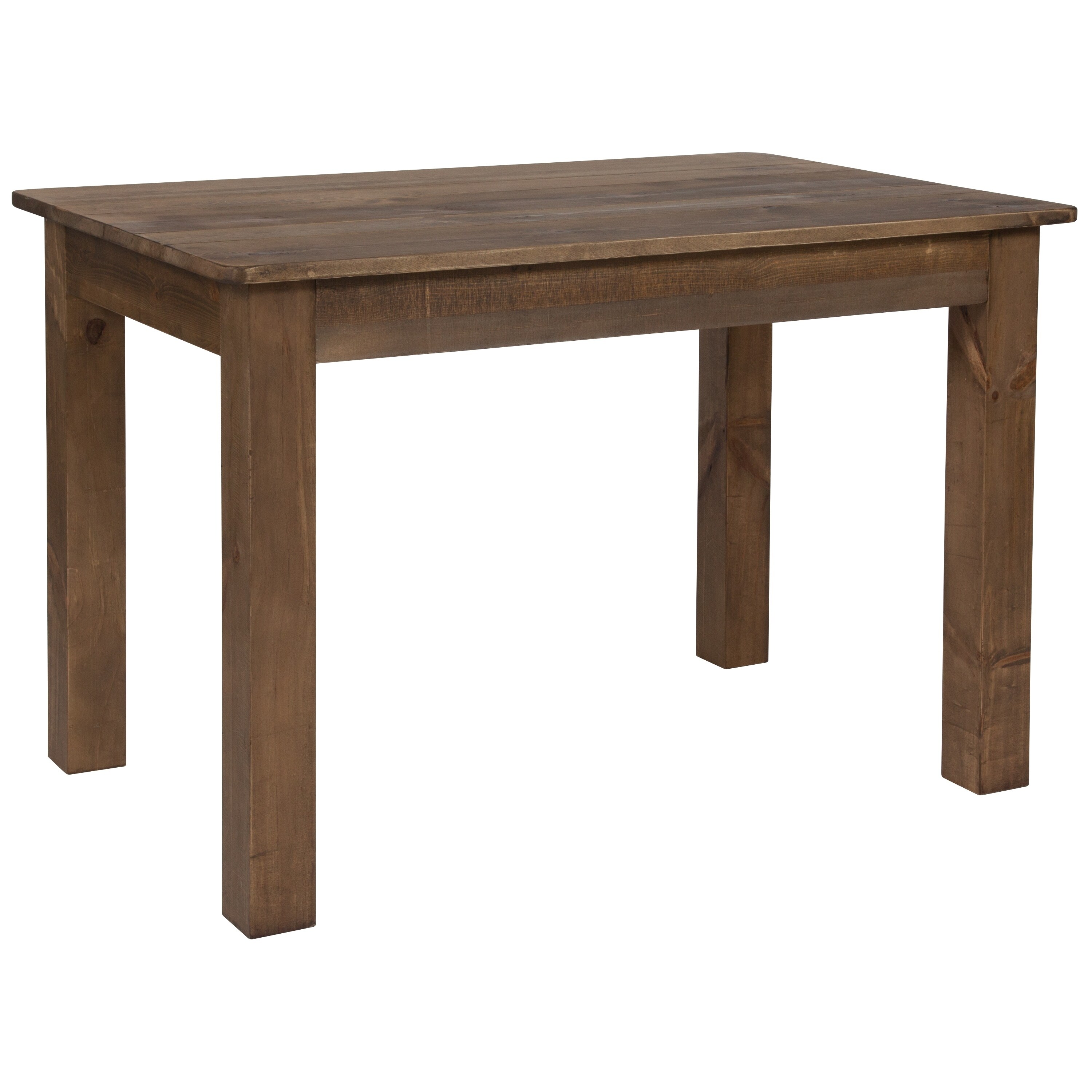 46 X 30 Rectangular Solid Pine Farm Dining Table Antique Rustic