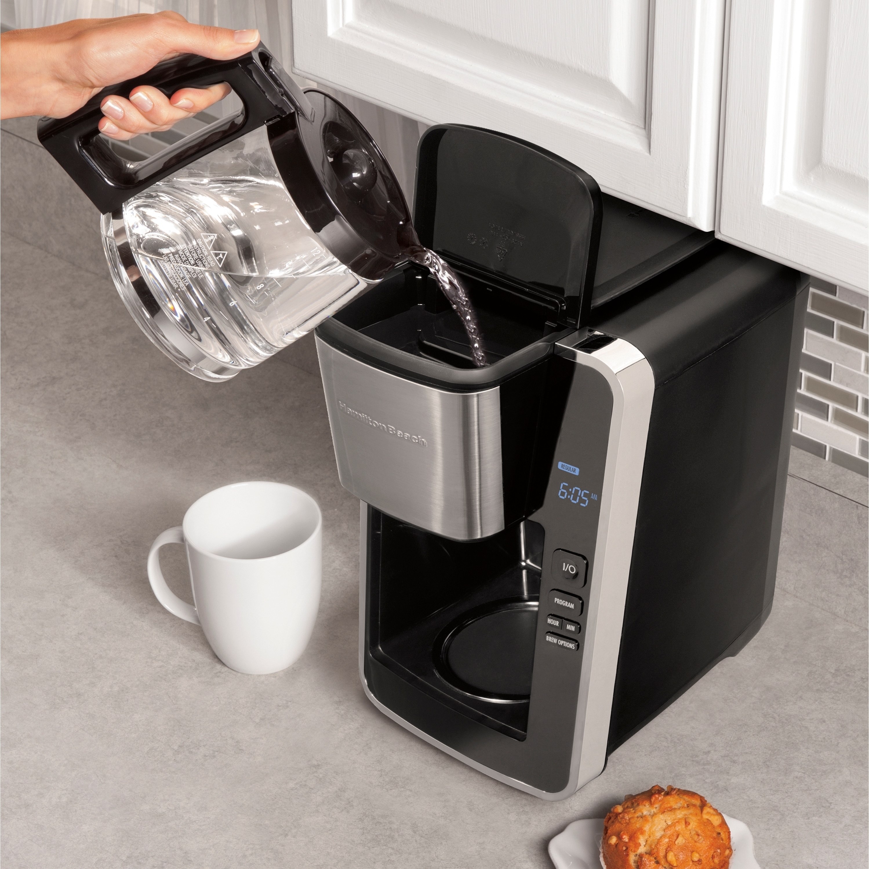 Cup Programmable Hamilton Beach Programmable Easy Access Coffee
