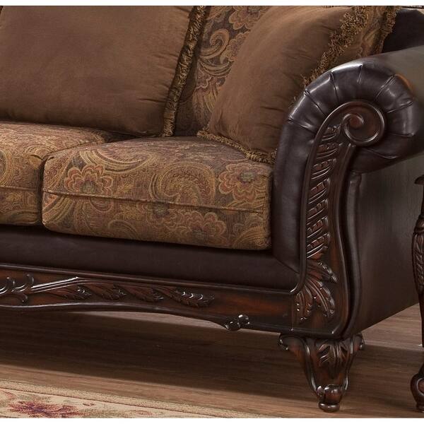 Shop San Marino Chocolate Solid Wood Frame Sectional Sofa On