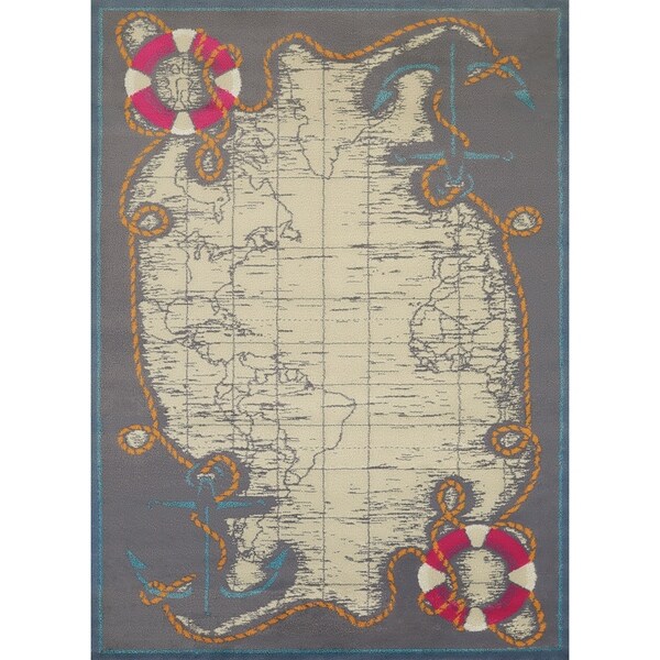 Islander Tropical Map Accent Rug 2 7 X 3 11