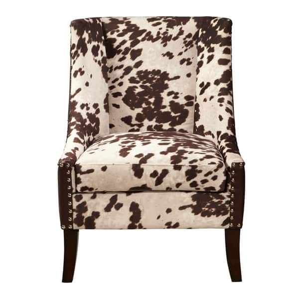 Shop Chocolate Brown Hair On Hide Accent Chair Free Shipping