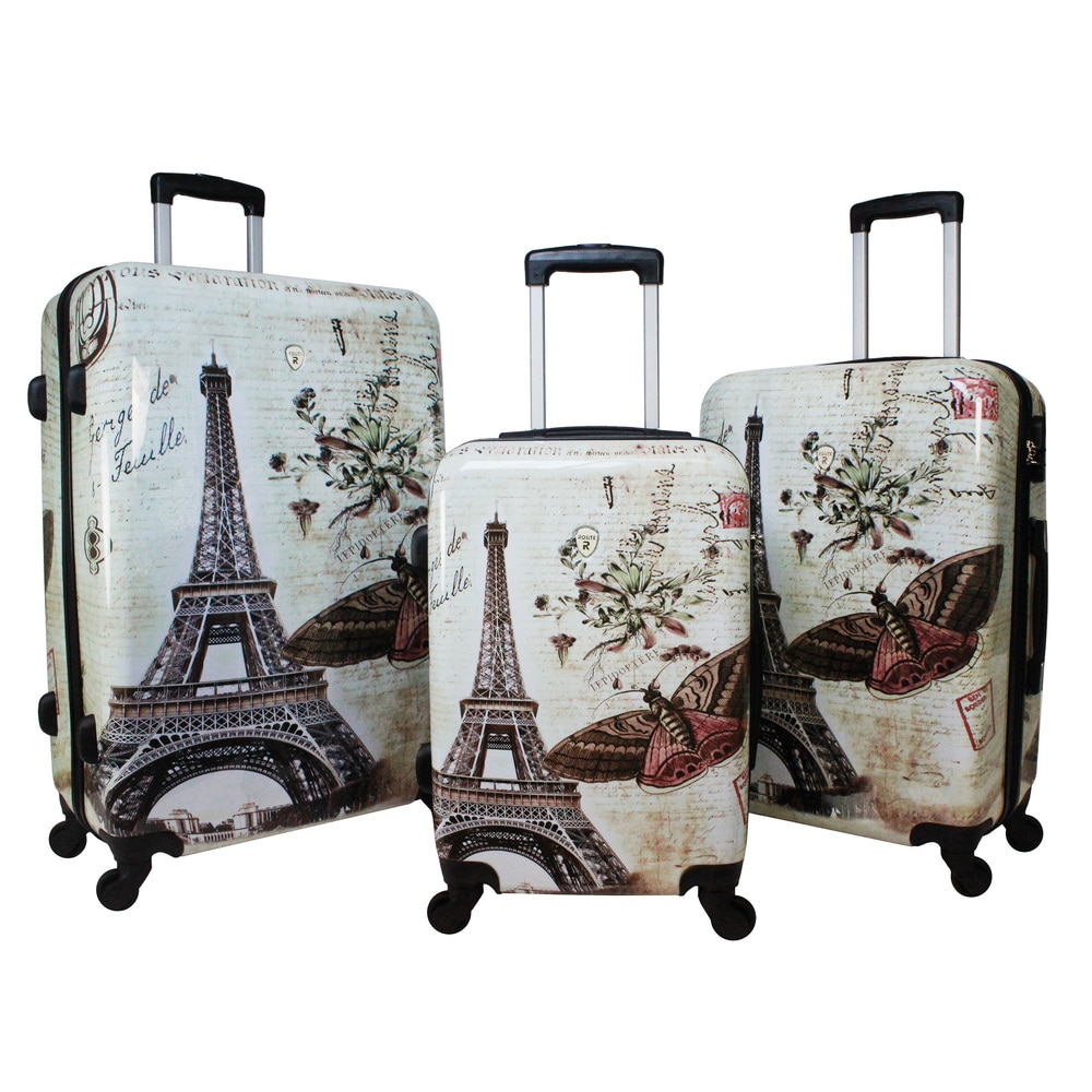 world traveler butterfly luggage