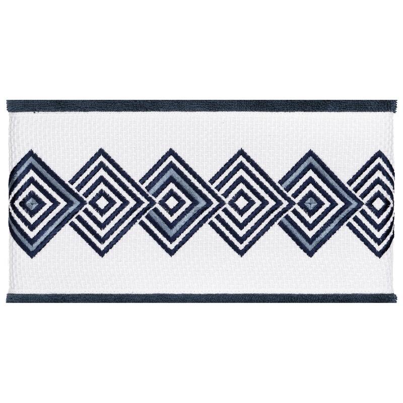 Authentic Hotel and Spa Turkish Cotton Diamonds Embroidered Midnight Blue 3-piece Towel Set