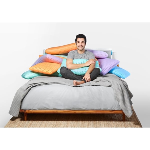 Shop Vitality Water Expanded Italian Memory Foam Pillow Blu