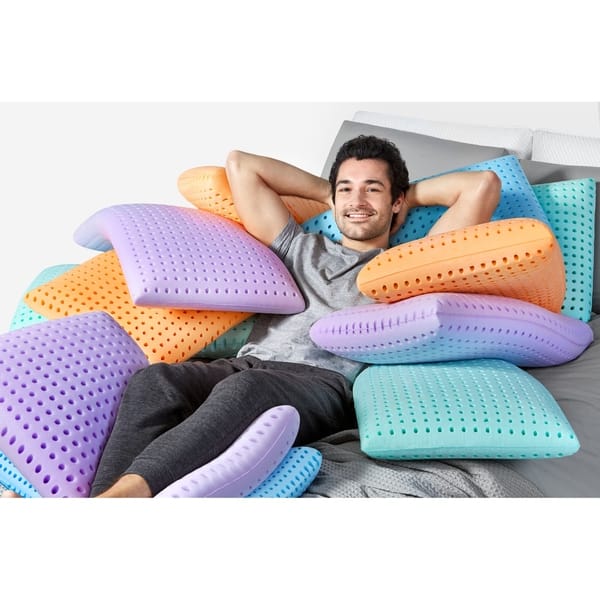 Shop Vitality Water Expanded Italian Memory Foam Pillow Blu