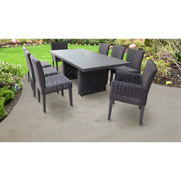 Shop Venice Rectangular Outdoor Patio Dining Table With With 6 Armless Chairs And 2 Chairs W Arms Overstock 22530244