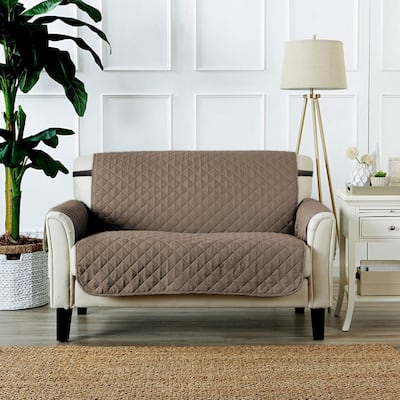 PrimeBeau Reversible Quilted Spills-Preventing Love Seat Slipcover W75" x L90"