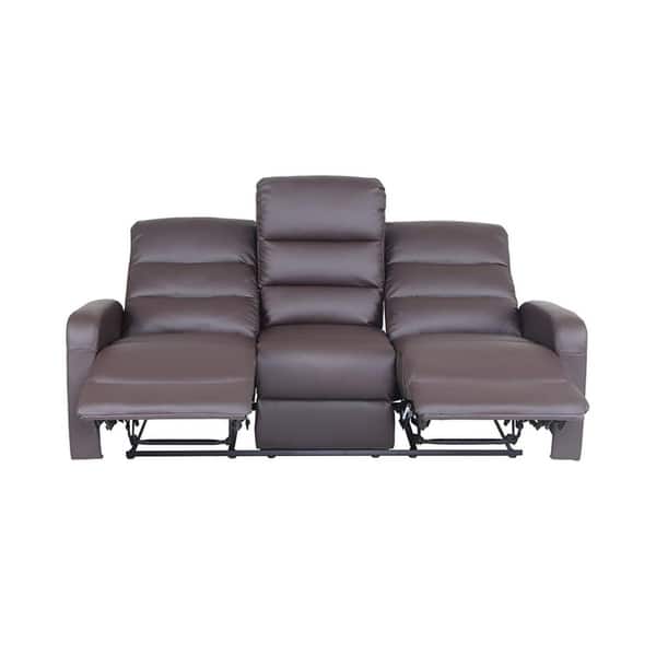 Shop Top Grain Leather Pu Ergonomic Recliner Sofa 3 Seater Shop Top Grain Leather Pu Ergonomic Recliner Sofa 3 Seater