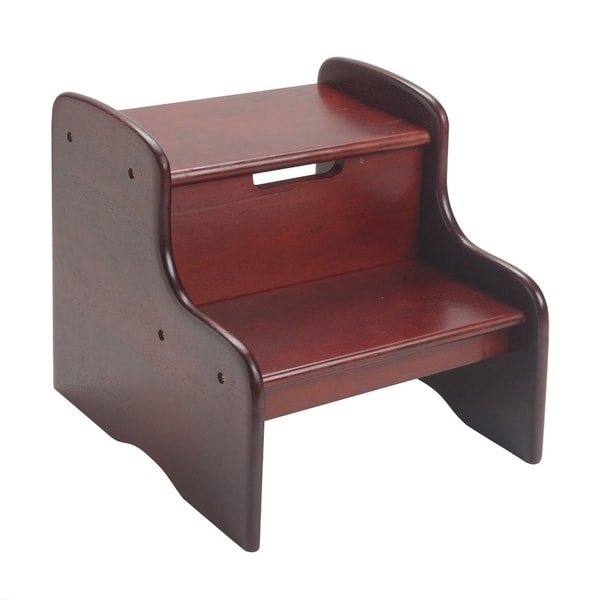 Gift Mark Children S Hand Painted Wooden 2 Step Stool Cherry Gift Mark Children S Hand Painted Wooden 2 Step Stool Cherry Finish Free Shipping Today 22533607
