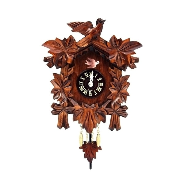 Alexander Taron Engstler Mini Size Battery Operated Clock with Music and Chimes - 7.5"H x 6.5"W x 2.75"D