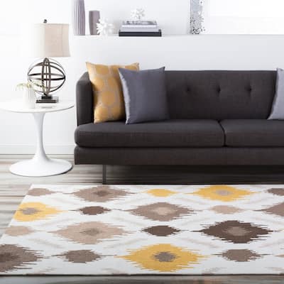 Hand-hooked Solana Ivory Area Rug - 9' x 12'