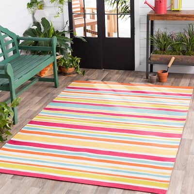 Breisgau Traditional Striped Indoor/ Outdoor Accent Rug - 2' x 3'