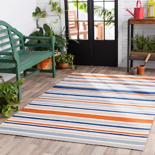 Breisgau Traditional Striped Indoor/ Outdoor Accent Rug (2' x 3') - 2' x 3'
