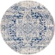 Esther Vintage Traditional Area Rug - 5'3" Round - Blue