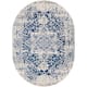 Esther Vintage Traditional Area Rug - 6'7" x 9' Oval - Blue