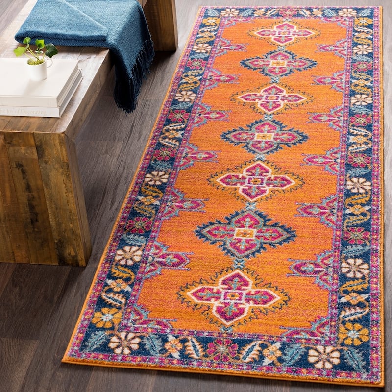 Livabliss Haut Persian Medallion Area Rug - 2'7" x 7'3" Runner - Burnt Orange