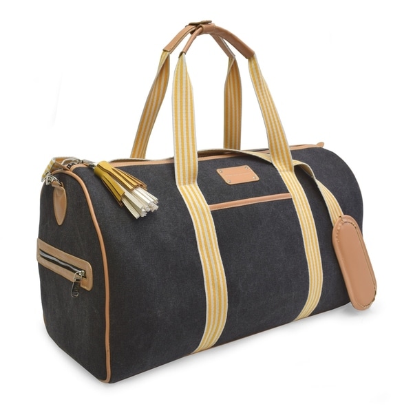 adrienne vittadini canvas duffle