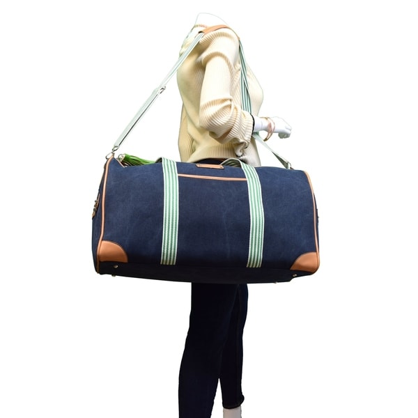 adrienne vittadini canvas duffle