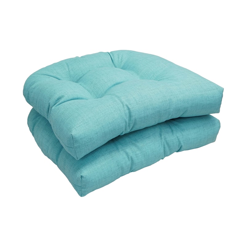 Solarium Shades of Blue 19-inch U-shape Cushion (Set of 2)