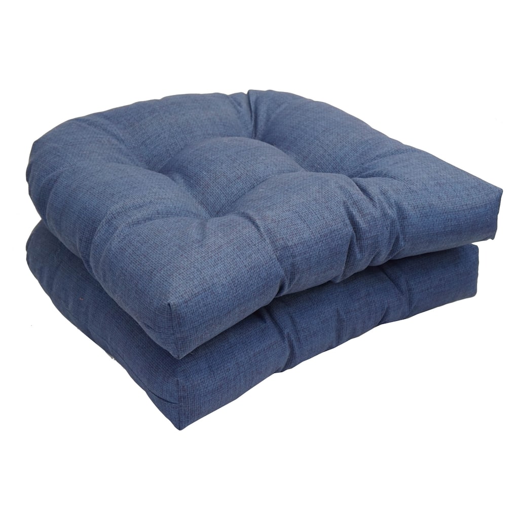 Solarium Shades of Blue 19-inch U-shape Cushion (Set of 4)