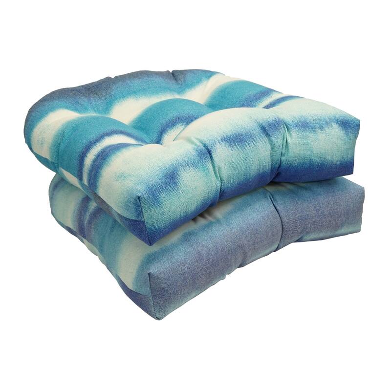 Solarium Shades of Blue 19-inch U-shape Cushion (Set of 4)