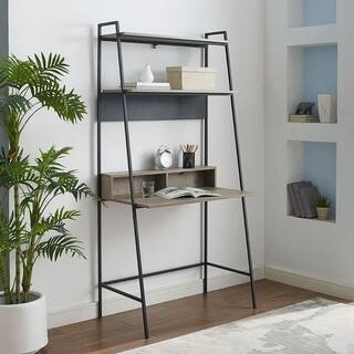 Urban Industrial Metal And Wood Ladder Desk Overstock 22537119