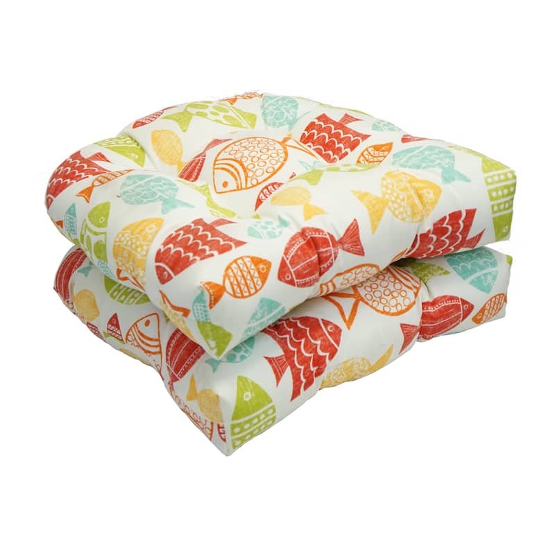 Solarium Shades of Breeze 19-inch U-shape Chair Cushion (Set of 2)