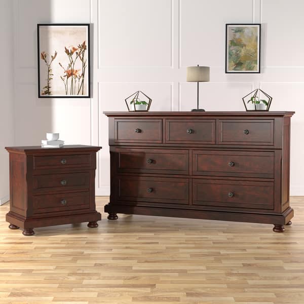 strapless open back dress Nature's Best Furniture Redwood Dresser with Mirror Option main image 0
