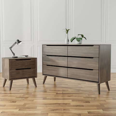Furniture of America Fopp Grey 2-piece Dresser and Nightstand Set