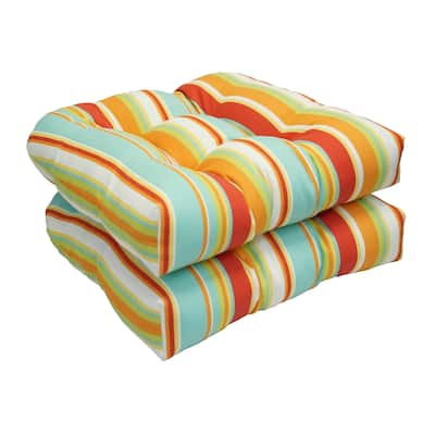 Solarium Shades of Breeze 19-inch U-shape Chair Cushion (Set of 4)