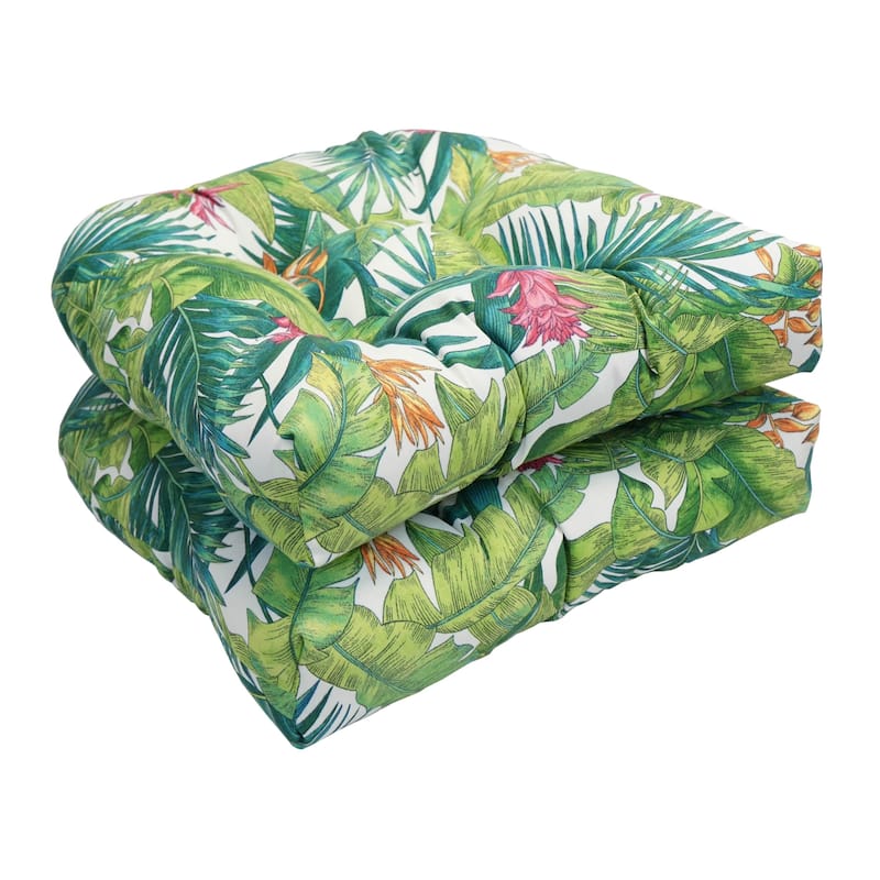 Solarium Shades of Breeze 19-inch U-shape Chair Cushion (Set of 4)