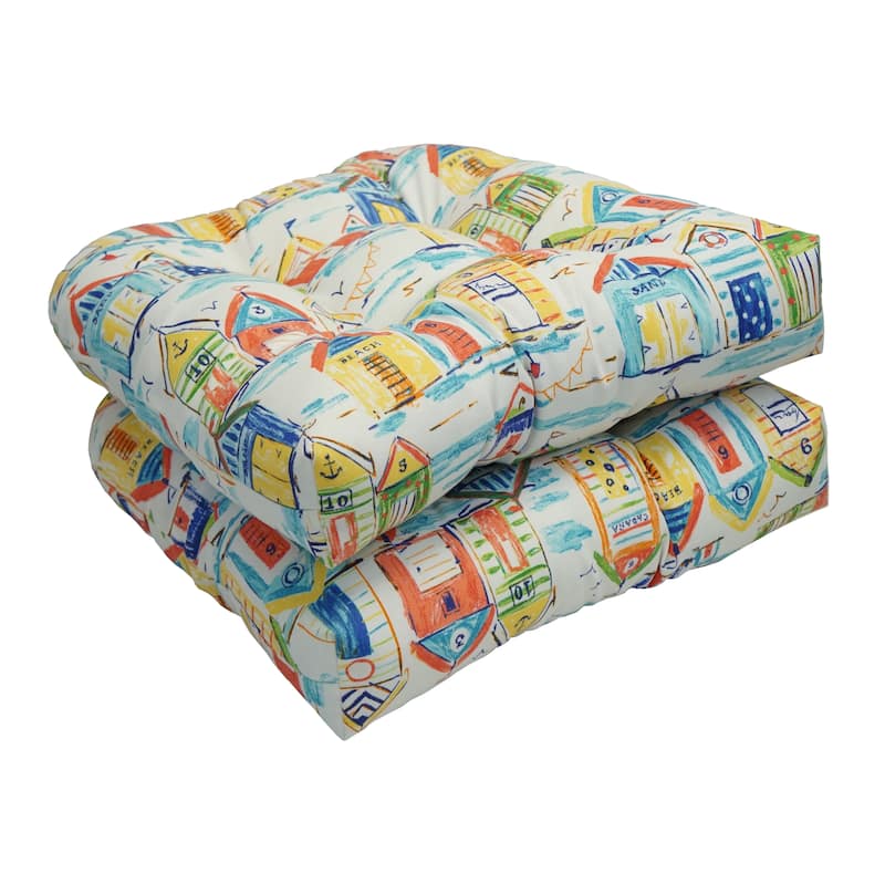 Solarium Shades of Breeze 19-inch U-shape Chair Cushion (Set of 4)