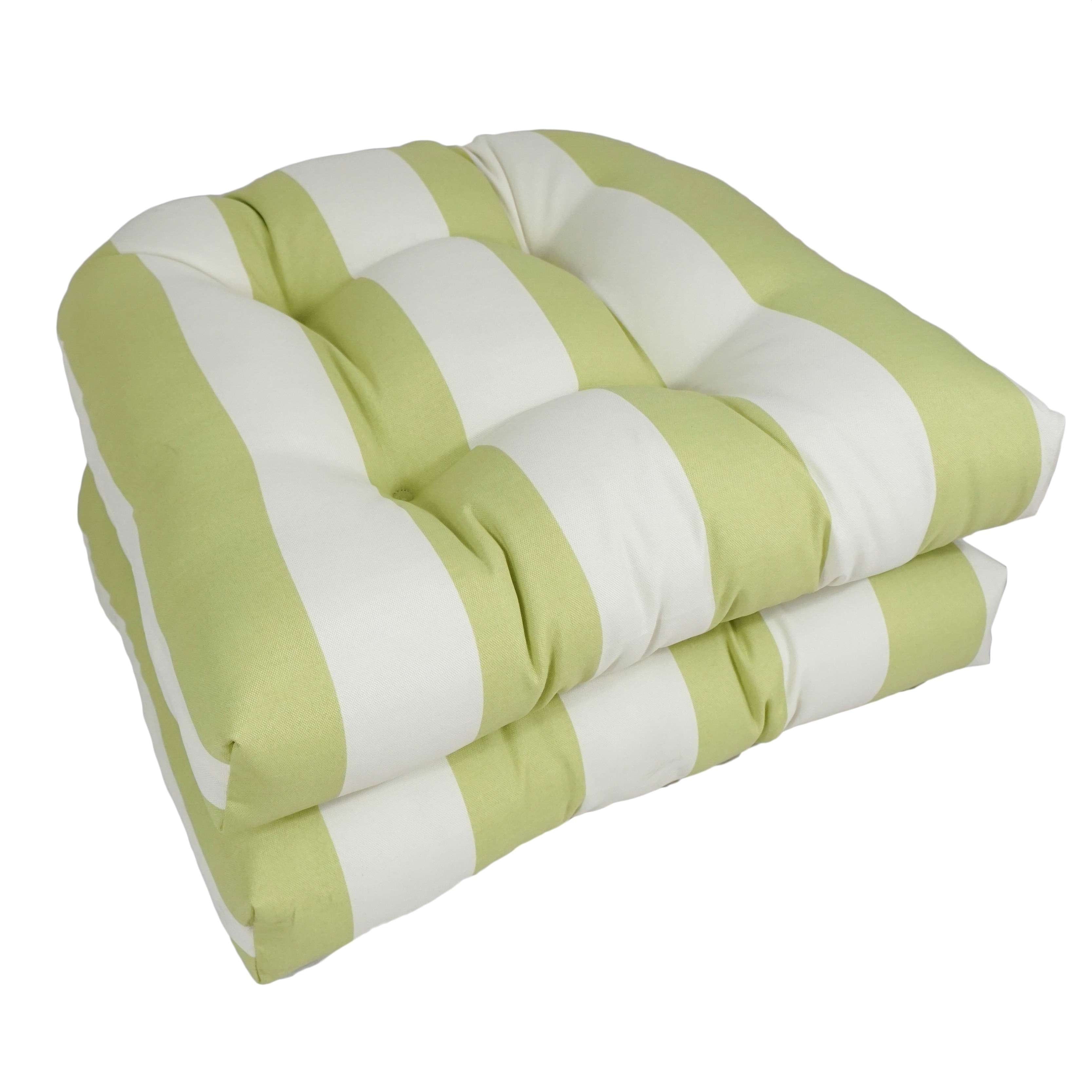 Pinstripe U-Shape Chair Cushion Set