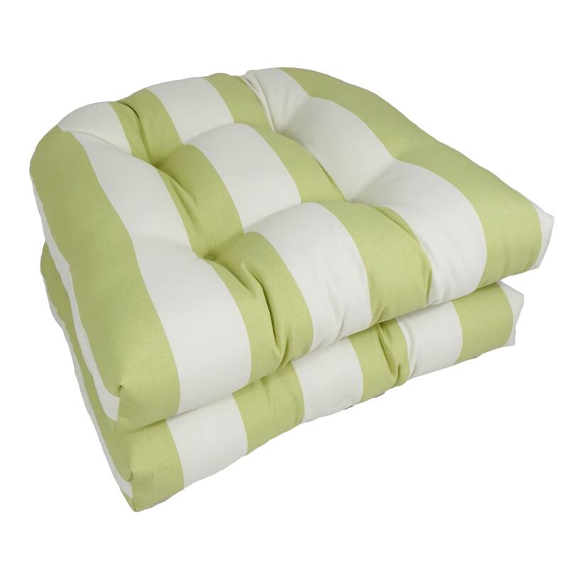 Blazing Needles 19-inch All-Weather U-Shape Chair Cushion (Set of 2)