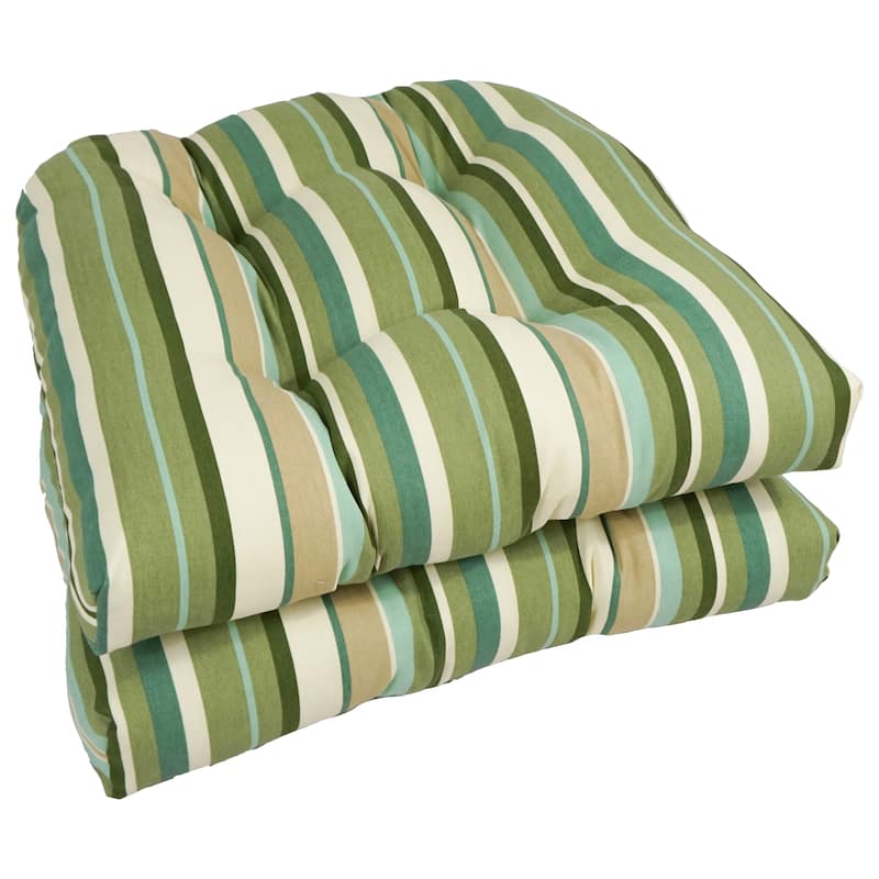 Blazing Needles 19-inch All-Weather U-Shape Chair Cushion (Set of 2)