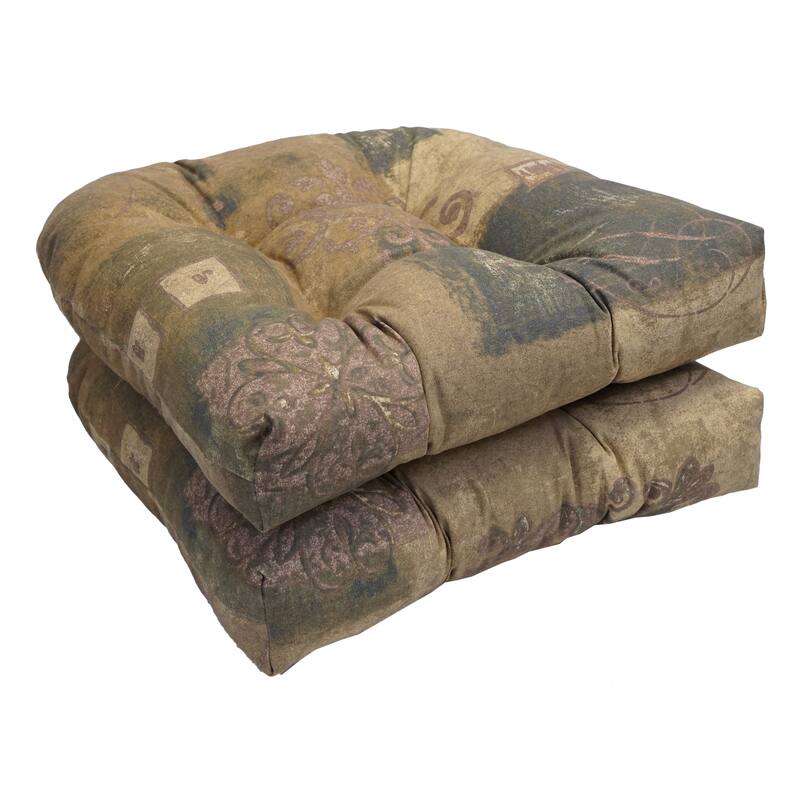 Blazing Needles 19-inch All-Weather U-Shape Chair Cushion (Set of 2)
