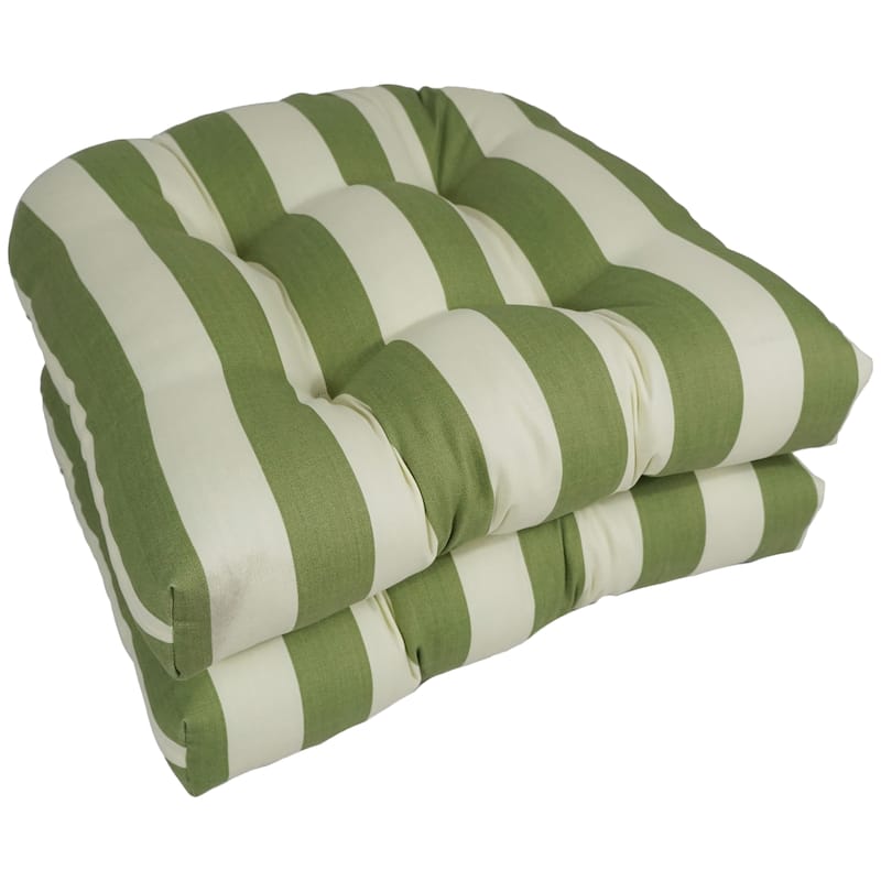 Blazing Needles 19-inch All-Weather U-Shape Chair Cushion (Set of 2)