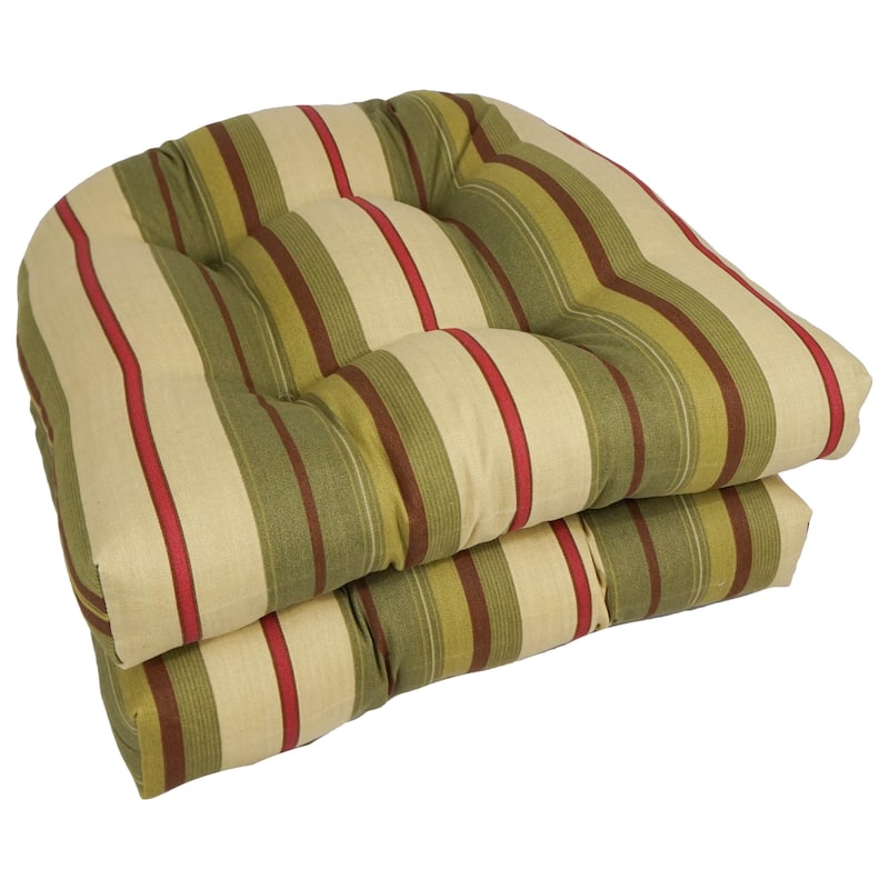 Blazing Needles 19-inch All-Weather U-Shape Chair Cushion (Set of 2)