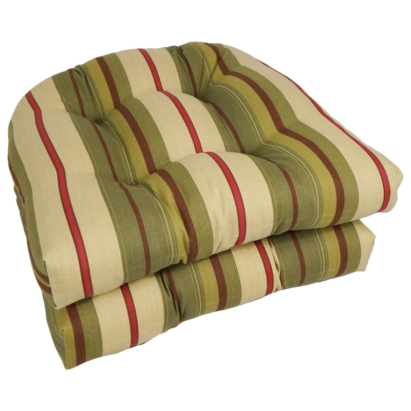 Blazing Needles 19-inch All-Weather U-Shape Chair Cushion (Set of 2)