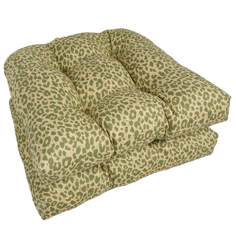 Blazing Needles 19-inch All-Weather U-Shape Chair Cushion (Set of 2)